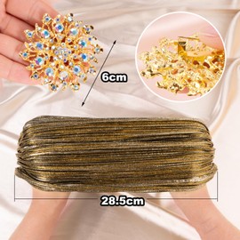 BOFUNX Women's Turban Hat with Removable Crystal Brooch 1920s Vintage Turban Hat Glitter Elastic Head Wraps Gatsby Fancy Dress Costume Accessories