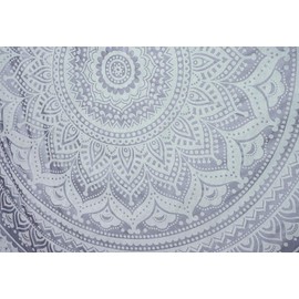 Tapiz indio de mandala, arte para colgar en la pared, hippie, colcha bohemia con brillo metálico de Popular Handicrafts