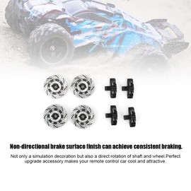 1/7 RC Car Aluminum Alloy Wheel Brake Disc, RC Upgrade Part Fit for TRAXXAS Unlimited Desert Racer UDR (Black)