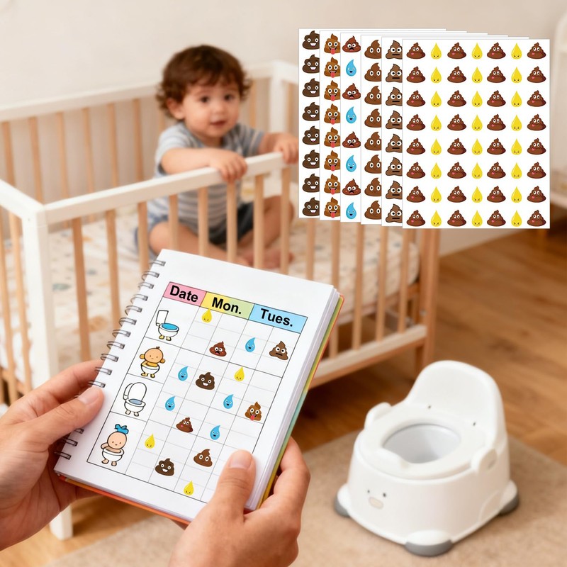 608pcs Funny Potty Training Stickers, Waterproof Potty Poo Decals for