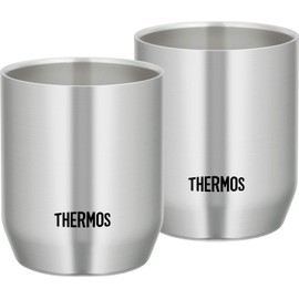 Thermos JDH-280P S Vacuum Insulated Cup, 9.5 fl oz (280 ml), Stainless Steel, Set of 2
