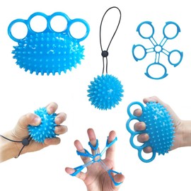 Abiemuce Finger Trainer, Hand Trainer, Pack of 3 Arthritis Hand Ball, Hedgehog Ball, Soft Rubber Kneading Ball, Finger Stretcher, for Hand Therapy, Osteoarthritis Training, Grip Strengthening,