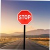 GARVALON Reflective Stop Sign Traffic Warning Sign for Road Traffic
