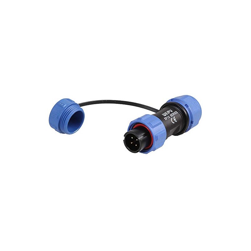 PRO ELEC PELR0116 Circular Threaded Connector Plug, 4-Pole, 5-8mm, IP68