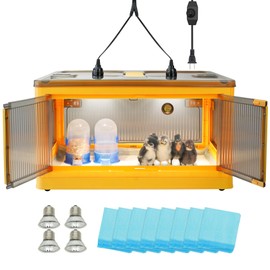 Chicken Brooder Box for Chicks, Brooder Box with Feeder and Waterer, Brooder Heater Warms up to 20 Chicks, Poultry Breeding Box Suitable for Chicks Duckling Parrot Lizard (Large)