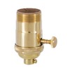 B&P Lamp® 3-Way, Turned Brass Lamp Socket (E26) with Special