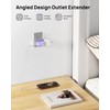 TROND Flat Outlet Extender with 6 Inch Cord + Purple