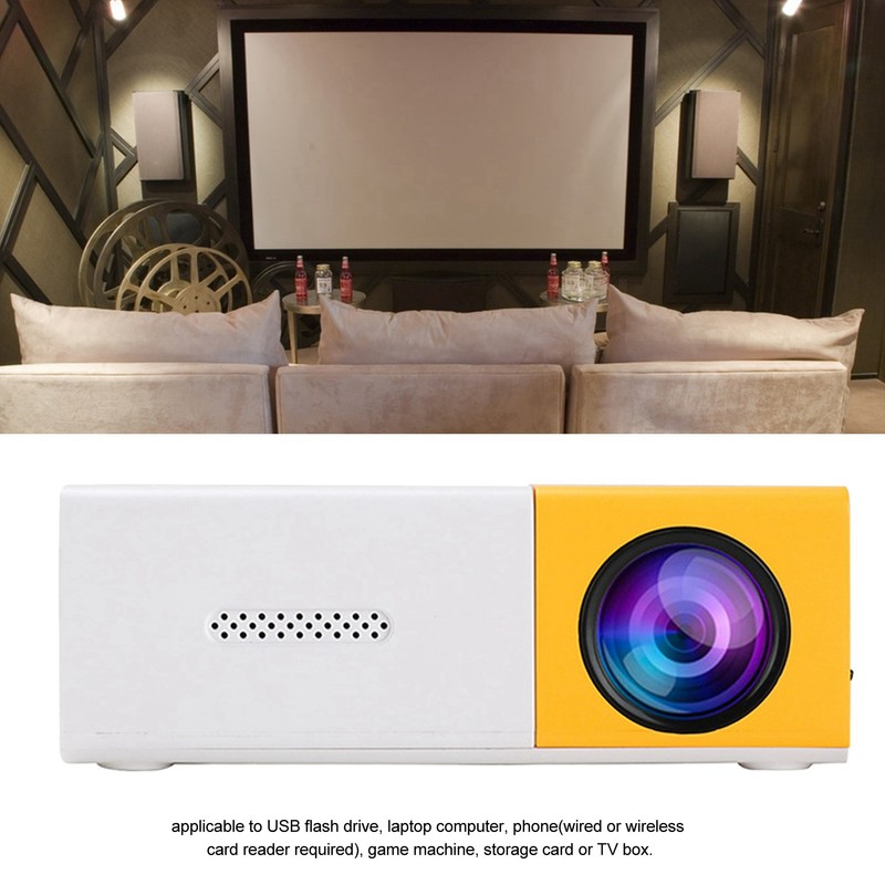 Mini Projector TFT LCD 1080P Support AV VGA HD USB
