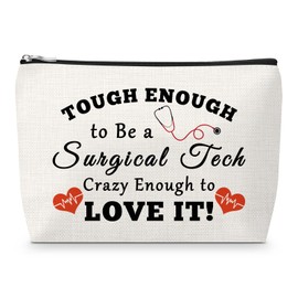 Surgical Tech Inspirational Gift Makeup Bag Inspirational Gift for Surgeon Surgery Nurse Mother's Day Presents for Female Doctors Christmas Birthday Presents Surgery Zipper Pouch