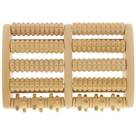 Wooden Massage Kosmetex Foot Roller for Foot Massage to Stimulate Foot Reflex Zones, Large