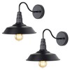 LNC Wall Sconce, 2 Packs Farmhouse Gooseneck Barn Light Fixture