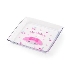 Sanrio 313602 My Melody Square Plate, AS Resin, Dishes