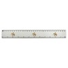 'Boy Riding an Elephant' 30cm (12 Inch) White Plastic Ruler
