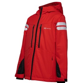 Arctix Kids' Insulated Quilted Lining with Reflective Print Cold Weather Peak Performance Jacket, Formula One Red, Large