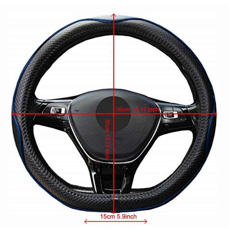 D Shape Steering Wheel Cover 14 inch 36cm for Small