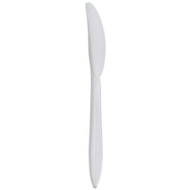 Plastic Knifes, Medium Weight Disposable Cutlery, Value Pack 1000 Count, White