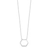 Sonia Jewels Real 925 Sterling Silver Hexagon Pendant Necklace Charm