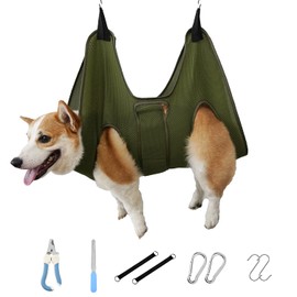 Mklhgty Dog Grooming Hammock for Trimming Nails and Ear/Eye Care, Sling for Grooming with Nail Clipperse