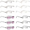 BLUELESS Metal Half-rim Reading Glasses Men 12-pack Readers(9 Pairs Reading