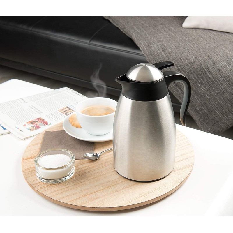 Rosenstein & Söhne Warming Jug: Double-Walled Stainless Steel Vacuum Flask