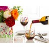 Abbott Collection Bee Garden Stemless Wine Goblet - Glass, Multicolor,