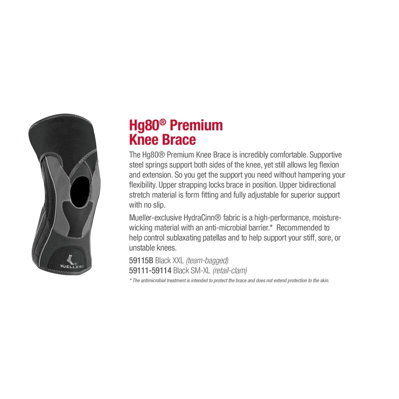 Mueller Hg80 Premium Knee Brace - SS18 - Large -