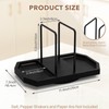 FODIENS Napkin Holder for Table, Rotating Napkin Dispenser with Salt