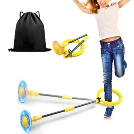 Jalunth Jump Ring Foot Spinner Swing Wheel Outdoor Garden Outdoor Flashing Skip Ball Toy Games Children Adults Boys Girls 5 6 7 8 9 10 11 12 13 Years Children's Day Gift with Light Wheel