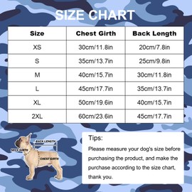Dog Hoodies Clothes,Pet Pullover Sweater Sweatshirt Coat,Warm Comfortable Pet Camouflage Jumper Clothing for Cat Puppy Small Medium Dog_S(Blue Camouflage)