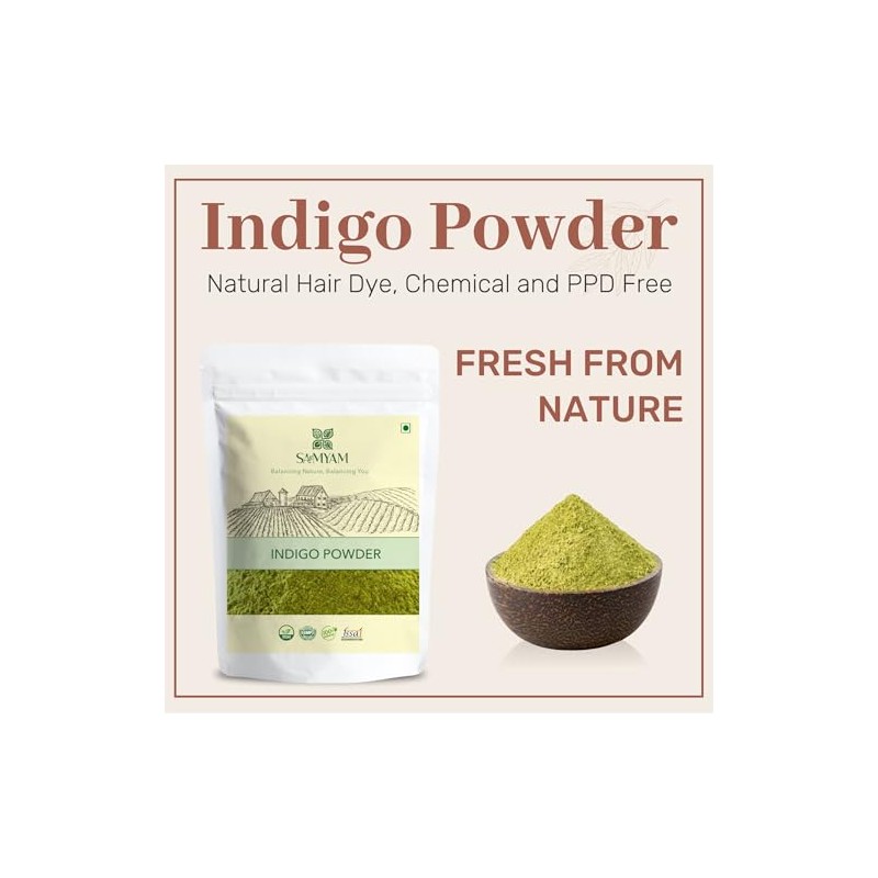 SAMYAM Polvo Natural (7 Oz) | Tinte Natural Para El