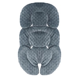 Baby Car Seat Cushion, Head and Body Support for Newborn Insert, 2 in 1 Reversible Baby Seat Cushion, Soft Stroller Insert for Car Seats, Baby Rockers, Prams and Swings, Dark Grey