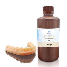 JAMG HE Rapid UV-Curing Resin 405nm, Dental Model Resin for Orthodontic Brace Water Washable with Lower Shrinkage & High Presicion Beige 500G…