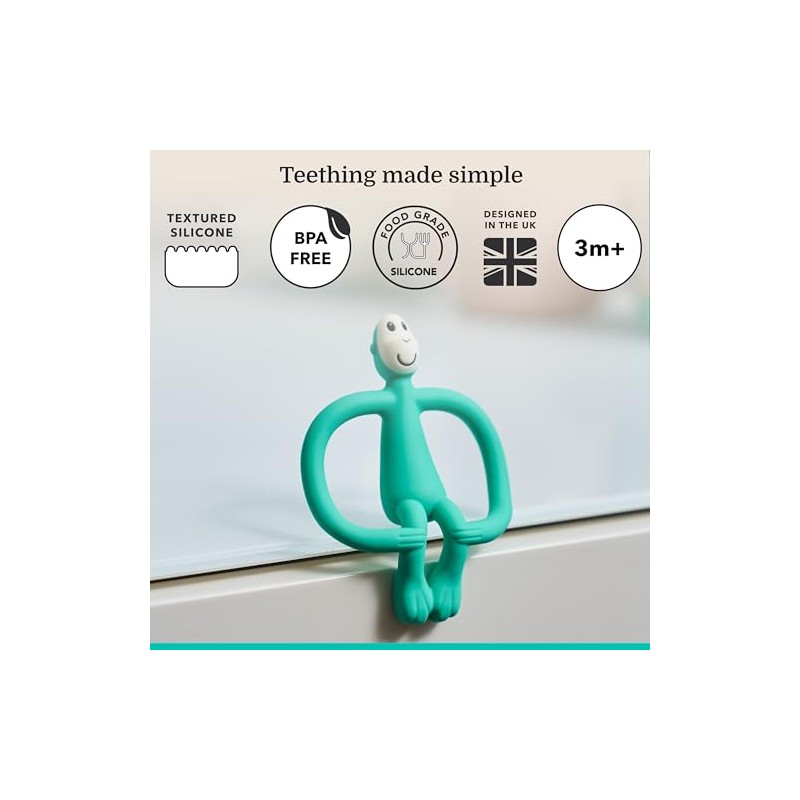 Matchstick Monkey Juguete Mordedera, Verde, Paquete De 1 Count