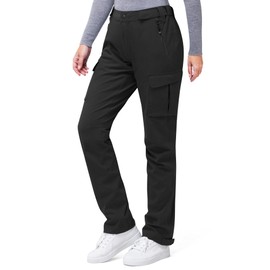 33,000ft Women's Rain Pants, Waterproof Lightweight Breathable Rain Overall Hiking Pants Black