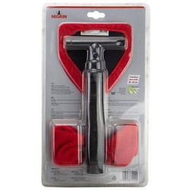 NIGRIN Scheiben-Innenreiniger, mit Teleskop-Griff, inklusive waschbaren und wiederverwendbaren Mikrofaserpads