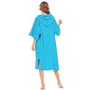 NUZAMAS Surf Poncho Changing Robe with Hood Cotton Mid-Sleeved Soft