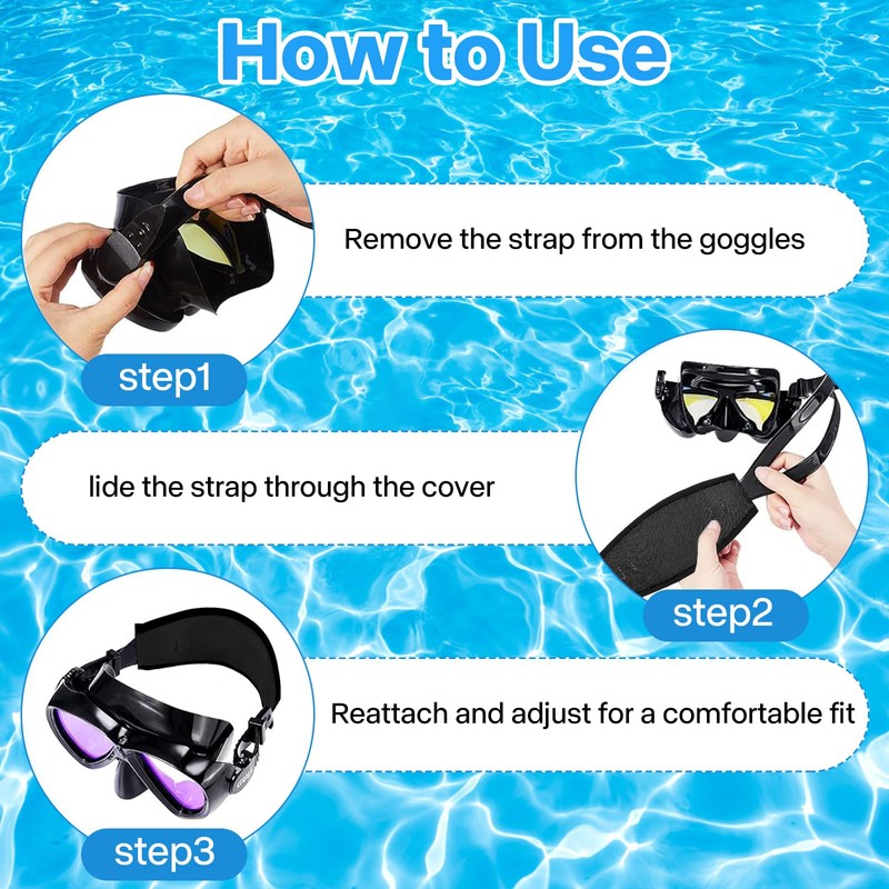 3pcs Diving Mask Strap Neoprene Mask Strap Diving Goggles Diving