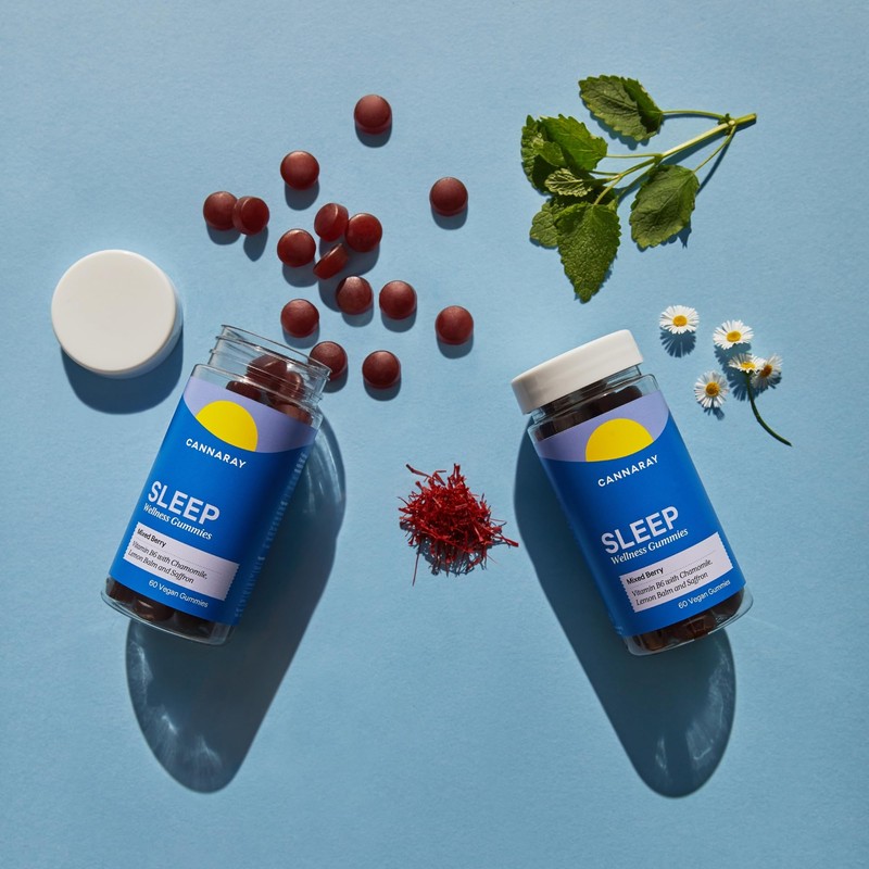 Cannaray Sleep Gummies (60 Count) - Mixed Berry