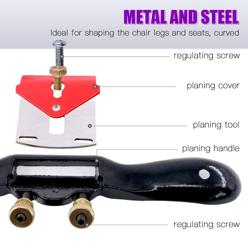 Swpeet 8Pcs 9" 10" Adjustable Spokeshave with Replacement Blades and
