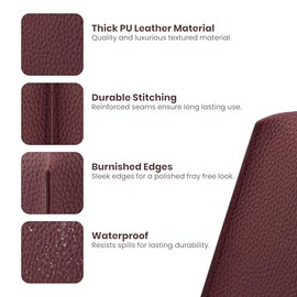 Caja de pañuelos de Cuero (Classic-Textured Deep Brown, 1 Pack)