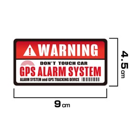 Anti-theft Anti-theft Prank Accident Prevention Security Sticker Sticker GPS WARNING Car Bicycle Bike Waterproof Waterproof (Red & White, 1 Piece)
