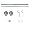 Kensignton 5/8" Curtain Rod Set 28-48" Venetian Silver