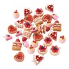 FASHEWELRY 30Pcs Resin Dessert Pendants 3D Imitation Food Charms Strawberry