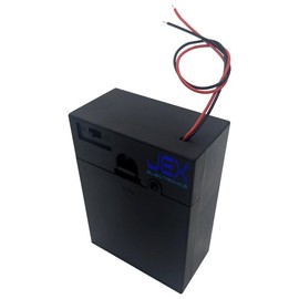 Jex Electronics Two/2X/Twin D DIY Battery Holder Case Box 3V with Power Switch & Bare Wire Ends