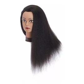 Headfix Maniqui Cabeza Cabello Natural Negro 40 Cm Headfix