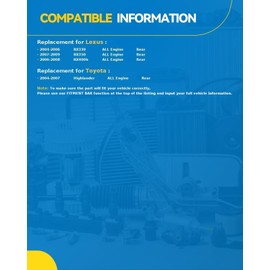 PHILTOP 31356+D996 Rear Disc Brake Rotor and Ceramic Brake Pad Set Kit For Toyota 2004-2007 Highlander, Lexus 2007-2009 RX350, Lexus 2004-2006 RX330, brake pads and rotors kit, 6pcs