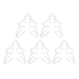 Pflanzenstützklammer-Set, Unsichtbare Pflanzenklammer aus Acryl in Schildpattoptik mit Festem Halt für Kletterpflanzen für Blumen und Gemüse (Blatttyp)