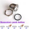 Made 2pcs 22mm 2A/12V/24V/125V/250V Momentary Pushbutton Screw Terminals Stainless Steel