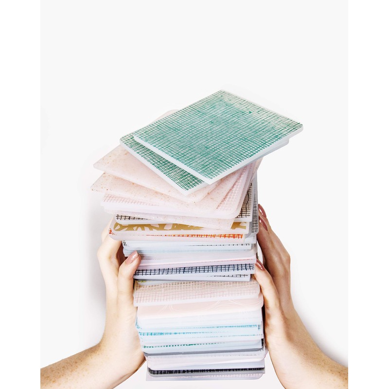 MODERN-TWIST Set of 4 Coasters 100% Plastic Free Silicone Tabletop,