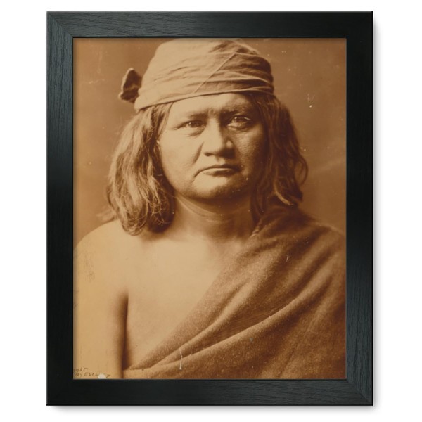 Framed Print 9x12: Native Man, Head-And-Shoulders Portrait, Facing Front, 1903